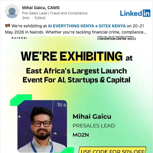 LinkedIn post by exhibitor Mihai Gaicu about GITEX Kenya 2026